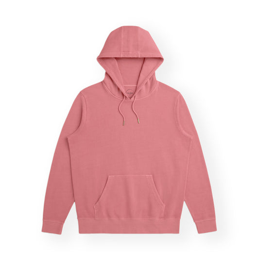 Sweat à capuche simple coton biologique bois de rose