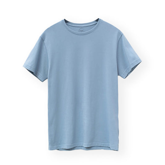 T-shirt simple coton SUPIMA® biologique bleu nuageux